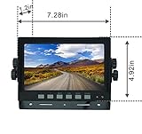 7" 1080P AHD Wired Reverse Rear View Backup Camera System,Guide line,IP69K No Water Leakage Camera, Night Vision, Vibration-Proof 10G for Tractor/Truck/Excavator/Caravan/Skid Steer/Heavy Equipment