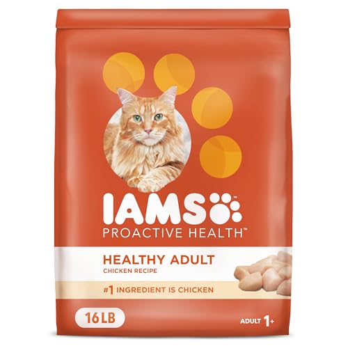 IAMS Proactive Health Adult Healthy Dry Cat Food with Chicken, 16 lb. Bag