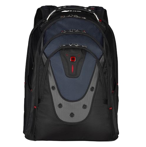 Wenger Ibex 17 inch Laptop Backpack, Men's and Women's Laptop Bag, Black/Gray/Blue