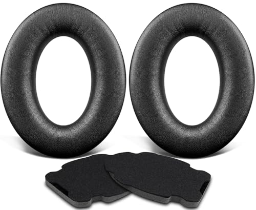 SOULWIT Replacement Ear Pads for Bose Aviation X A10/A20 Headset, EarPads Cushions with Soft Protein Leather, High-Density Noise Isolation Foam - Black