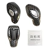 ruihe Car Gear Shift Knob Cover Carbon Fiber Color Sticker Trim Fit for Ford Focus Fiesta Fusion Escape C-Max Transit-150 Transit-250 Transit-350 Transit Connect