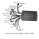 Huayong 1000W 3000W Dual Drive Motor Controller Double Two 2 pcs brushless speed driver for E Bike Scooter 36V 48V 60V 72V(100 36V 48V)