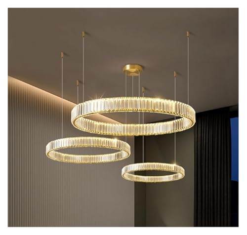 Modern Ring Led Crystal Ceiling Chandeliers Lighting Living Room Home Decor Luxury Pendant Lights Lustre Hanging Lamps Fixtures,Chandelier Bulbs