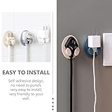 Holibanna Plug Hook Adhesive 8pcs Power Plug Socket Holder Wall Mounted Razor Holders Phone Towel Hooks Utility Plug Holder for Bathroom Kitchen Office