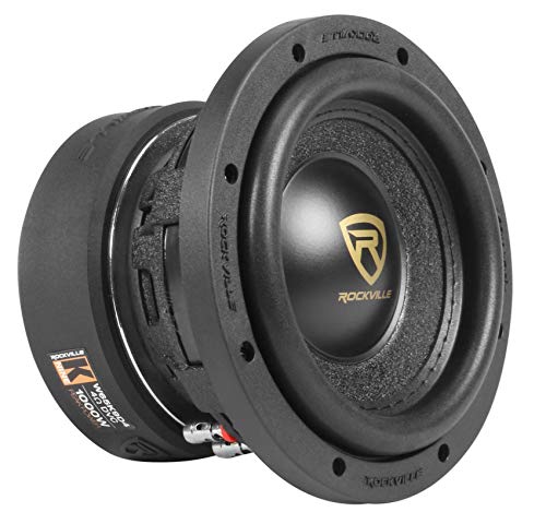 Rockville W65K9D4 6.5" 1000w Peak Car Audio Subwoofer Dual 4-Ohm Sub 250w RMS CEA Rated, Black