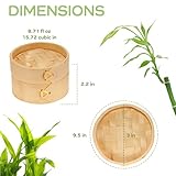 BambooMN 3 Inch Mini Bamboo Dim Sum Dumpling Steamer Basket for Dessert Party Favors Wedding Birthday Home Decorations Supplies, BambooMN 30 Pieces