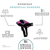 ShawnCo Essential Dog Harness, No-Pull Pet Vest with 3 Leash Clips, No Choke, Reflective, Adjustable and Padded, for Easy Walking and Training for Small, Medium and Large Dogs (Orchid, L)