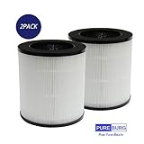 PUREBURG Replacement True HEPA Filters Compatible with Hisense KJ120 & Enther AP1C Air Purifier,2-Pack H13 Activated Carbon 3-Stage Filtration Air Clean Dust VOCs