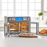 Emeril Lagasse Dual Zone 360 Air Fryer Oven Combo with French Door, 25 QT Extra Large, Cook Two Foods in Different Ways, Up to 60% Faster from Frozen to Finish