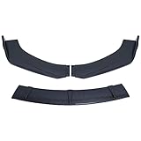 MotorFansClub 3pcs Front Bumper Lip Fit for Audi A4 B8 Sport Style 2009 2010 2011 2012 Splitter Trim Protection Spoiler, Carbon Fiber Style