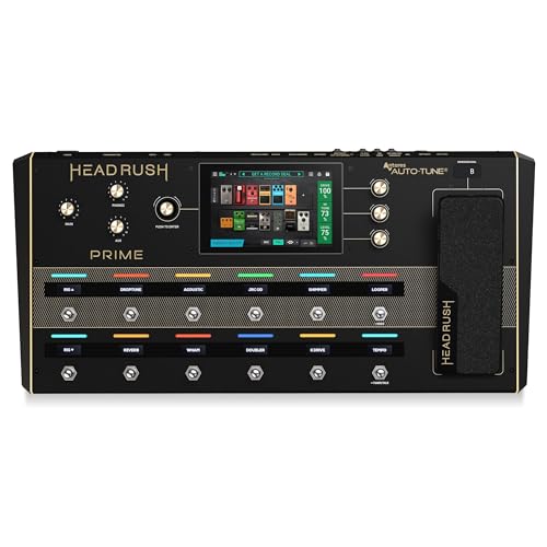 HeadRush Prime - Guitar & Vocal Multi Effects Pedal & Amp Modeling Processor with Amp Cloner, Antares Auto-Tune, WiFi, Touchscreen, Looper & Bluetooth