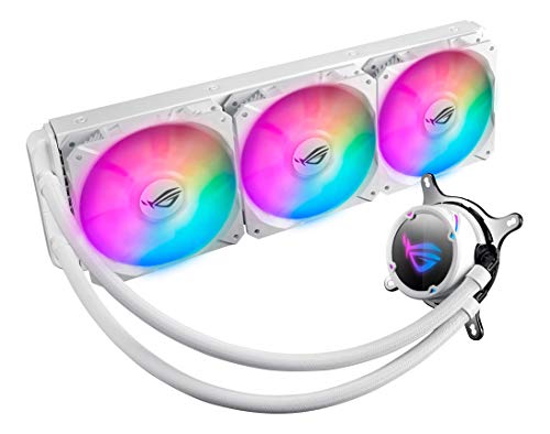 ASUS ROG Strix LC 360 White Edition All-in-one Liquid CPU Cooler with Aura Sync RGB, and Triple 120mm Addressable RGB Radiator Fans