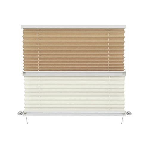 RecPro RV Day & Night Pleated Shades Cotton/Tan Stitchbond (50" x 38")