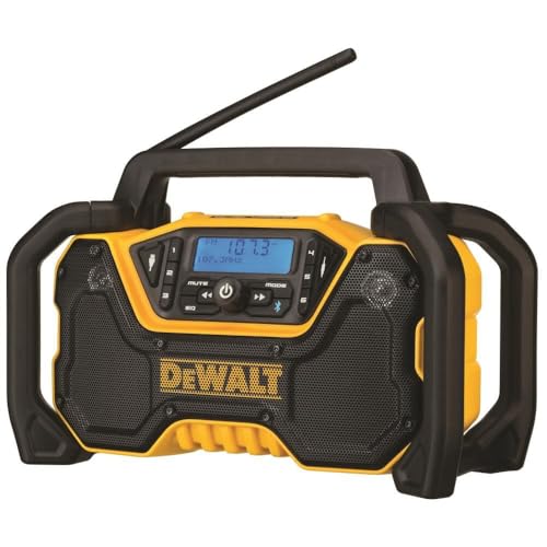 DEWALT 12V/20V MAX Portable Bluetooth Radio, Cordless, 100 ft Range, 3.5” Subwoofers, Jobsite (DCR028B)