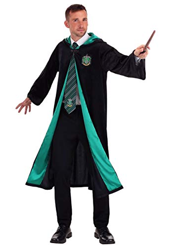 Deluxe Harry Potter Slytherin Robe Costume for Adults – Movie Quality Wizarding World Hogwarts House Themed Robes M