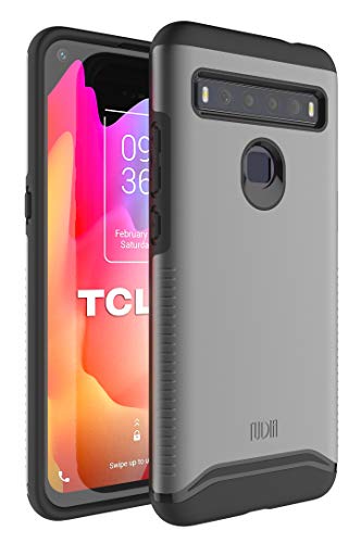 TUDIA DualShield Designed for TCL 10L Case T770B, [Merge] Shockproof Military Grade Tough Dual Layer Hard PC Soft TPU Slim Protective Case - Metallic Slate