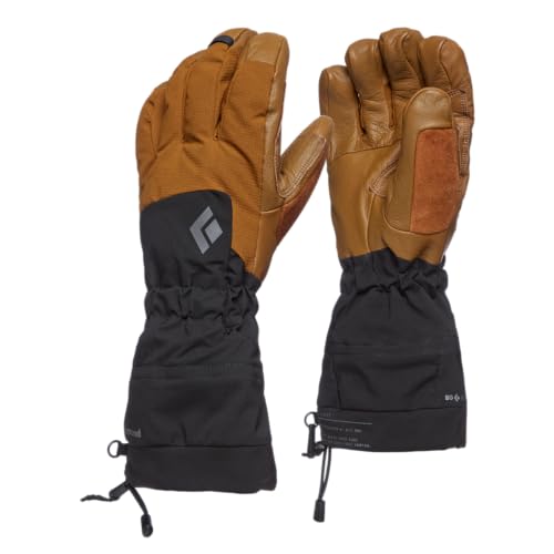 BLACK DIAMOND Men's Soloist Gloves Waterproof Cold Weather Gloves with Removable Primaloft Liner for Ski Snowboarding Mountaineering, Dark Curry-NPF, Large