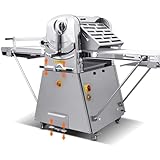 HayWHNKN Dough Sheeter 20'' Reversible Dough Roller Machine Croissant Danish Pastry Bakery Roller Puff Pastry Sheeter Foldable Dough Rolling Machine 0.04-2'' Adjustable Thickness with Foot Switch 110V