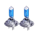 ZMShun 2Pcs H7 12V 100W 5500K Xenon White Car Headlight Bulbs H7 Auto Bulbs Car Fog Light Bulb Automobile Head Light DRL Lamp Super White H7 100W 12V DC (H7), Blue glass