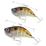 Fishing Lure Hard Bait VIB 14g 21g Artificial Crankbait JerkBait Winter Fishing Tackle Lure Lipless Fishing Wobbler Lure(Style4)