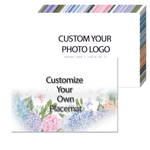 Custom Paper Placemats Disposable 50 Pack 16x 11 Inch Design Your Own Text Picture Logo Table Placemats Create Your Unique Dining Setting Perfect for Home Dining Parties Table Wedding Party Supplies