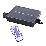 Replacement Solar Panel, Automatic Waterproof Adjustable Solar String Light Control Box with Remote Control, Solar Lamp String Circuit Board (Output Boost 24V)