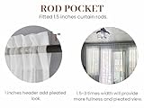 Dreaming Casa Solid Sheer Curtains Draperies White Rod Pocket 2 Panels 52" W x 96" L