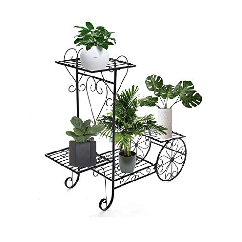 IGZVMBO 4 Layers Plants Stand Flower Rack Metal Flower Stand Indoor Plant Shelves Multi-Story Outdoor Metal Floor Shelf Balcony
