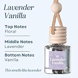 CE Craft Car Air Hanging Fragrance Oil Diffuser – Car Air Freshener Diffuser for Essential Oils - Scents Fragrance Aromatherapy Automobile Diffuser - Long Lasting - Lavender Vanilla - 2 Pack