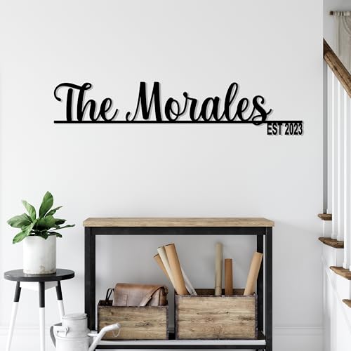 Family Name Metal Sign, Custom Name Sign, Custom Last Name Plaque, Last Name Sign, Established Last Name Sign, Metal Monogram, Family Gift, Contemporary Wall Sign, Established Signs, Family Gift