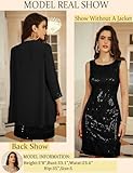 GRACE KARIN Black Sequin Dress Women's Cocktail Dresses for Older Women Wedding Guest Black XXL