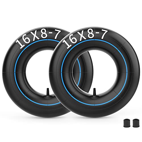 (2-Pack) 16x8.00-7 16x8-7 Inner Tube Replacement for ATV Quad Bike Golf Cart Lawn & Garden Mower, TR13 Straight Valve Stem