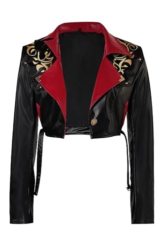 Vasojot Powder Jinx Cosplay Jacket Coat Powder Costume Adult Women Halloween Cosplay Powder Outfits,Small