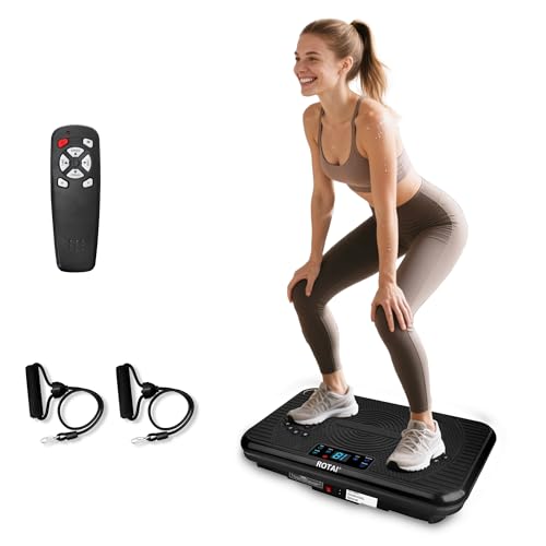 Shake Plate Vibration Exercise Machine for Lymphatic Drainage Massager & Weight Loss, 400 lbs Capacity Whole Body Vibrating Plate Workout for Women and Men(Black)