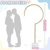 AerWo Upgraded 6FT Gender Reveal Balloon Arch Stand, DIY Question Mark Balloon Stand with Base, Adjustable Circle Heart Half-Arch Shape for Baby Shower Valentines Birthday Wedding Backdrop Decorations