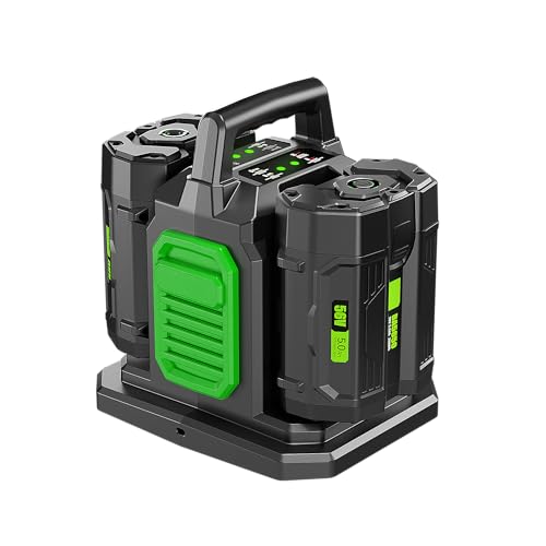NEPOWILL Dual Ports Replacement Charger for EGO 56V Battery Charger CH2100 CH3200 CH5500 CH2800D, Compatible with EGO Power+ 56V ARC Lithium Batteries BA1400T BA2242T BA2800T (Batteries Not Included)