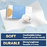 PoeticEHome Soft Dry Wipe 6 Pack, 100% Cotton Face Tissues, Lint Free Facial Cleansing Towels Disposable, Extra Thick Dry and Wet Use for Sensitive Skin, Makeup Removing, Surface Cleaning (600 Count)