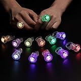 Midafon 60 Pack led Glow Rings Light up led Rings Glow Flashing led Rings Diamond Light up Rings Glow in The Dark Rings Glow Rings Party Pack Birthday Party Favors Glow