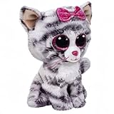 Ty Kiki Grey Cat Plush, Regular