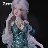 Oueneifs Xana 1/4 Bjd Doll Rainbow Series Modern Simple Style Elegant Cyan Dress Ball Jointed Dolls for 15+ Year Old