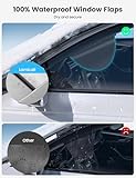 Lamicall Windshield Cover for Ice and Snow - Magnetic Fit, Waterproof Heavy Duty 800D Oxford Fabric,1S Snow Removal, 4X Stable, Winter Car Accessories for Men Fits Most Cars, SUVs (62"x48")