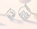 MANZHEN Couple Romantic Sweet Ocean Mountain Vows Clavicle Chain Female Necklace