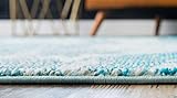 Unique Loom Positano Collection Coastal Modern Fish Light Blue Area Rug (5' x 8')