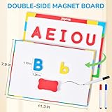 JoyCat Classroom Magnetic Letters Kit Colorful 234 Pcs with Double - Side Magnet Board - Foam Alphabet Letters for Preschool Kids Toddler Spelling and Learning - Fridge Magnets ABC Education Toys