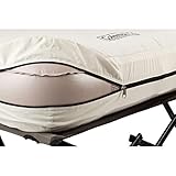 Coleman Queen-Size Airbed Cot Combination, Folding Air Mattress with Steel Frame & Side Table, Battery Pump Included