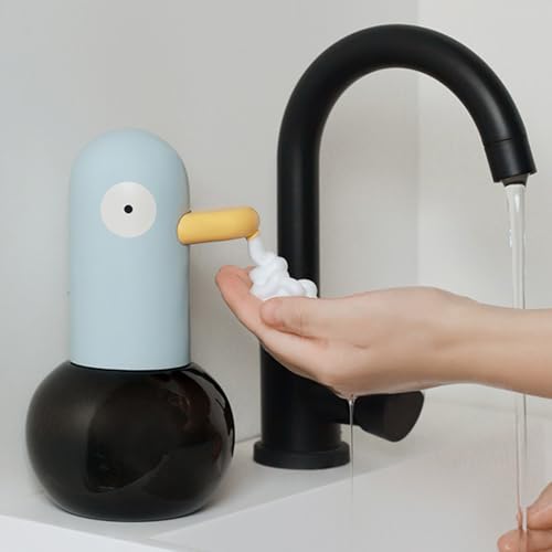 Ipalmay Cute Soap Dispenser - Pigeon Automatic Foam Soap Dispenser for Bathroom Kitchen Office School, USB Rechargeable Hand-Free Kids Soap Dispenser 13.5oz New House Decor Children