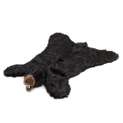 Carstens Plush Black Bear Kids Animal Rug Large