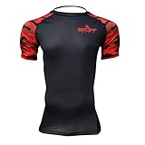 Gruff Combat BJJ Rash Guards Grappling MMA Jiu Jitsu No Gi UFC Shirt Fight Wear, Short Sleeves