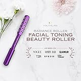 YouthLab Radiance Roller - Germanium Stone Uplifting Face Beauty Massage Tool /Roller/Wand for Skin Tightening/Firming, De-Puffing, Sculpt/Lift, Anti-Aging (Purple)