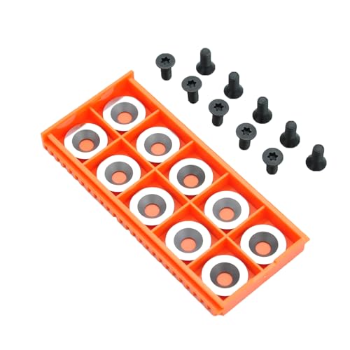 TANOMATE Ci0 5/8 inch(16mm) Round Carbide Replacement Cutter Inserts Fit for Full and PRO Size Finisher Wood Turning Lathe Tools, 10 pcs